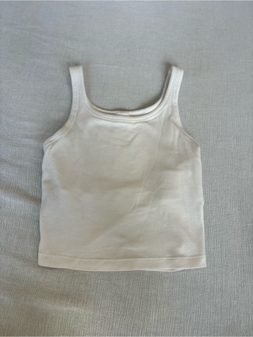 PINK Victoria's Secret Ribbed Tank Top - White